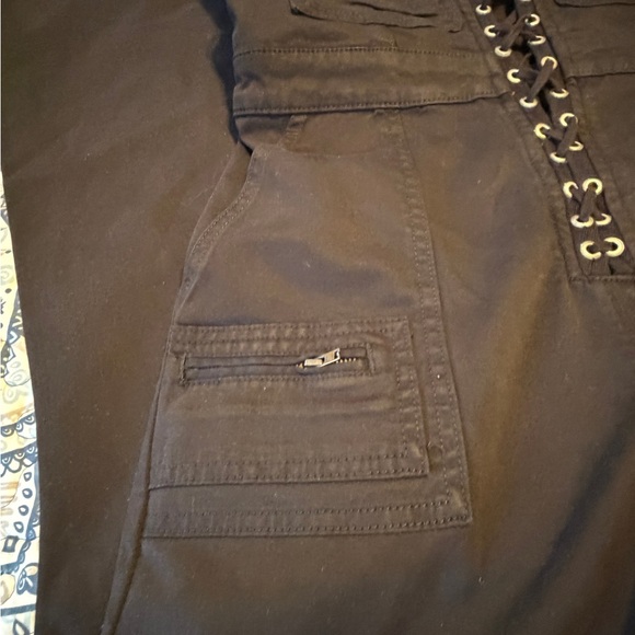 Good American twill lace up utility jumpsuits size m NWT - Picture 9 of 16